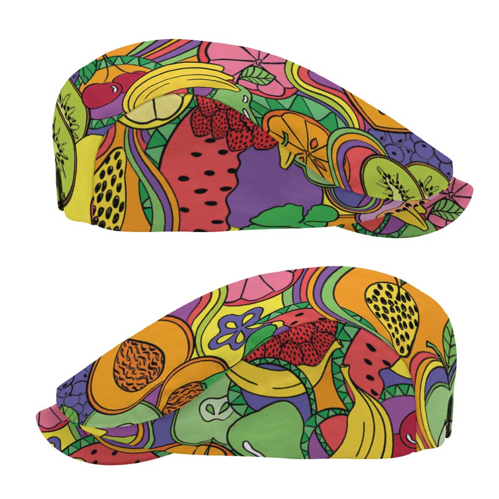 Hawaii Fruits Hippie Style Jeff Hat Vibrant Colorful LT01 - Polynesian Pride