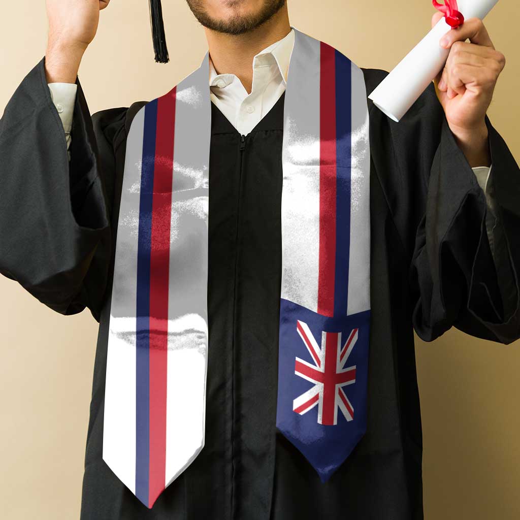 Hawaii Graduation Stole Hawaiian Flag Simple Style LT05 - Polynesian Pride