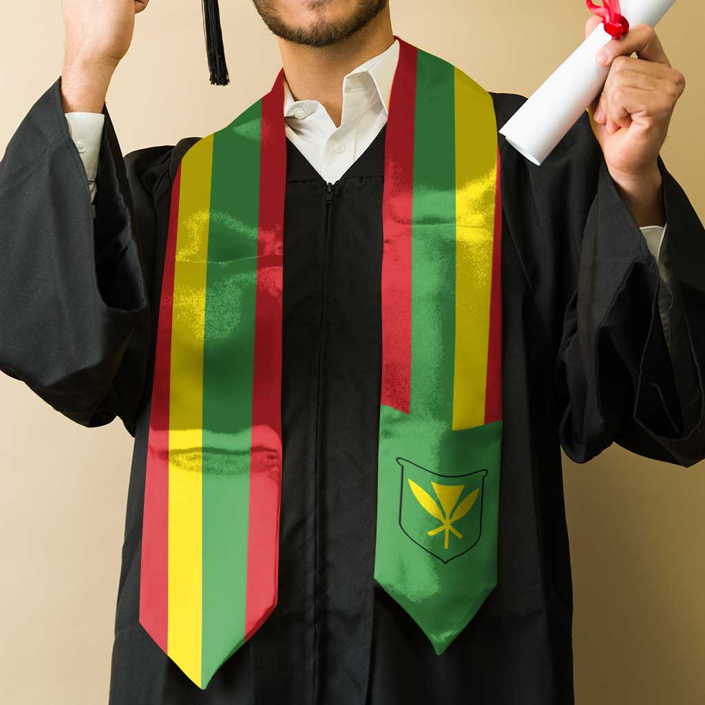 Hawaii Graduation Stole Kanaka Maoli Flag LT05 - Polynesian Pride