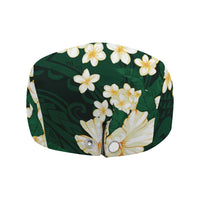 Hawaii Hibiscus Plumeria Green Jeff Hat Polynesian Pattern LT01 - Polynesian Pride
