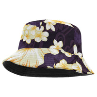 Hawaii Hibiscus Plumeria Purple Bucket Hat Polynesian Pattern LT01 One Size Purple - Polynesian Pride