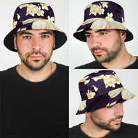 Hawaii Hibiscus Plumeria Purple Bucket Hat Polynesian Pattern LT01 - Polynesian Pride