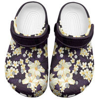 Hawaii Hibiscus Plumeria Purple Clogs Shoes Polynesian Pattern LT01 Purple - Polynesian Pride