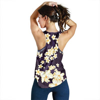 Hawaii Hibiscus Plumeria Purple Women Racerback Tank Polynesian Pattern LT01 - Polynesian Pride