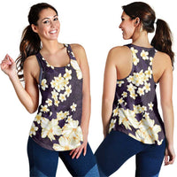 Hawaii Hibiscus Plumeria Purple Women Racerback Tank Polynesian Pattern LT01 - Polynesian Pride