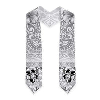Hawaii Hibiscus With White Polynesian Pattern Graduation Stole LT05 - Polynesian Pride
