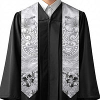 Hawaii Hibiscus With White Polynesian Pattern Graduation Stole LT05 - Polynesian Pride