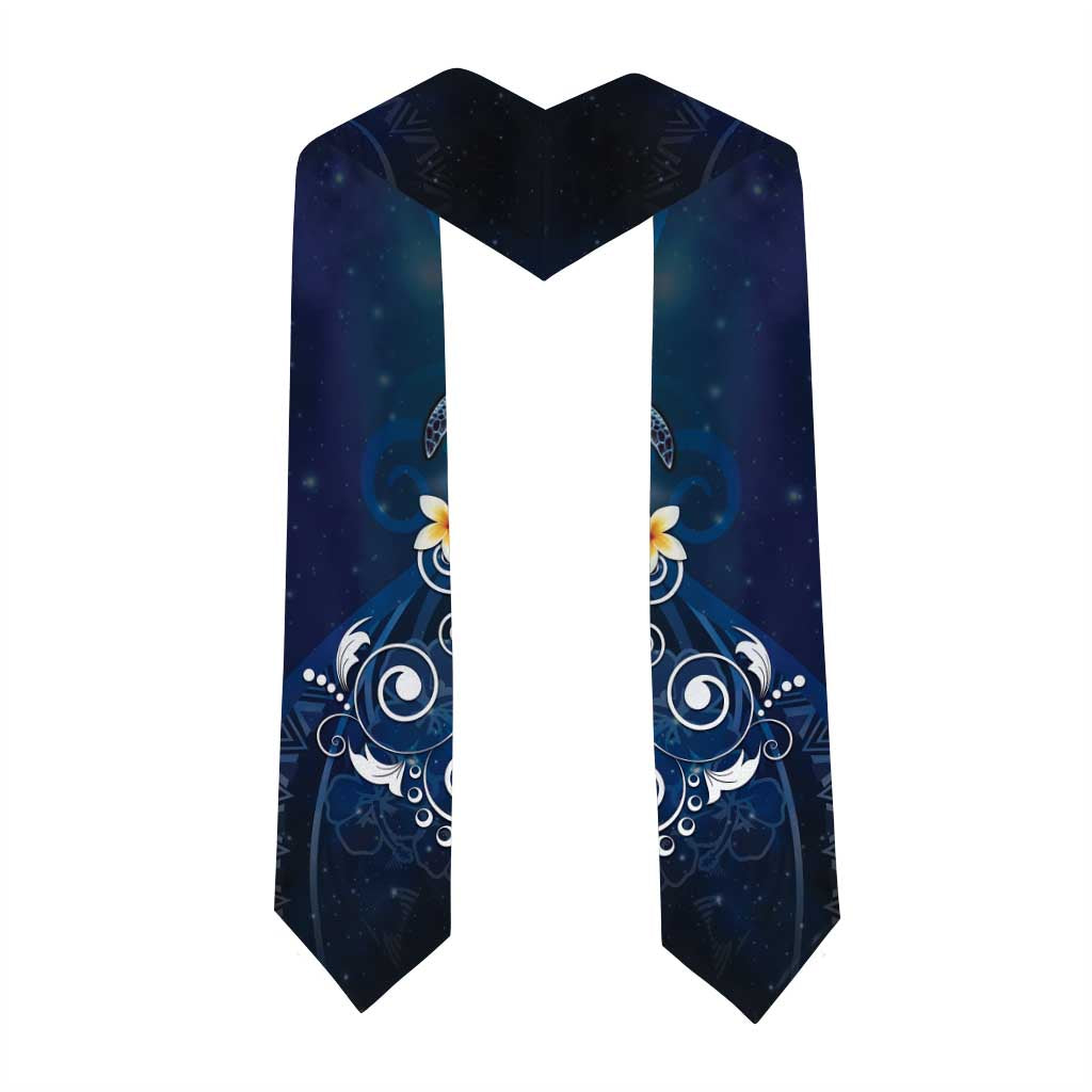 Hawaii Honu Graduation Stole Polynesian Curves Plumeria LT05 - Polynesian Pride