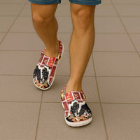 Hawaii Japanese Culture Black Clogs Shoes Spring Cranes Aloha Pattern LT01 - Polynesian Pride