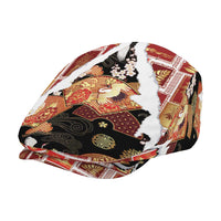 Hawaii Japanese Culture Black Jeff Hat Spring Cranes Aloha Pattern LT01 - Polynesian Pride