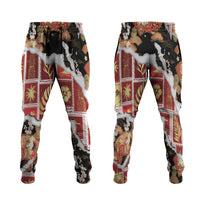 Hawaii Japanese Culture Black Jogger Pants Spring Cranes Aloha Pattern LT01 Black - Polynesian Pride
