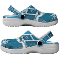 Hawaii Japanese Culture Blue Clogs Shoes Spring Cranes Aloha Pattern LT01 - Polynesian Pride