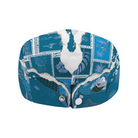 Hawaii Japanese Culture Blue Jeff Hat Spring Cranes Aloha Pattern LT01 - Polynesian Pride