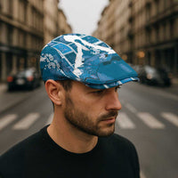 Hawaii Japanese Culture Blue Jeff Hat Spring Cranes Aloha Pattern LT01 - Polynesian Pride