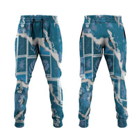 Hawaii Japanese Culture Blue Jogger Pants Spring Cranes Aloha Pattern LT01 Blue - Polynesian Pride