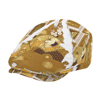 Hawaii Japanese Culture Gold Jeff Hat Spring Cranes Aloha Pattern LT01 - Polynesian Pride