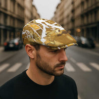Hawaii Japanese Culture Gold Jeff Hat Spring Cranes Aloha Pattern LT01 - Polynesian Pride