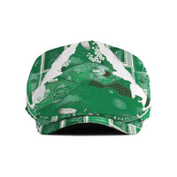 Hawaii Japanese Culture Green Jeff Hat Spring Cranes Aloha Pattern LT01 Green - Polynesian Pride