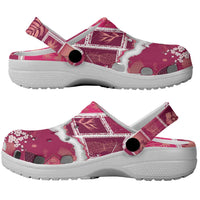 Hawaii Japanese Culture Pink Clogs Shoes Spring Cranes Aloha Pattern LT01 - Polynesian Pride