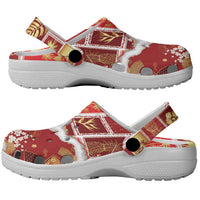 Hawaii Japanese Culture Red Clogs Shoes Spring Cranes Aloha Pattern LT01 - Polynesian Pride