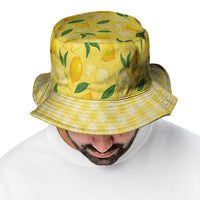Hawaii Lemon Palaka Bucket Hat Striped Stylized LT01 - Polynesian Pride