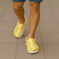 Hawaii Lemon Palaka Clogs Shoes Striped Stylized LT01 - Polynesian Pride