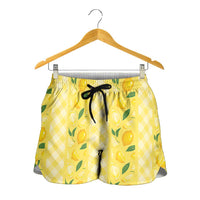 Hawaii Lemon Palaka Shorts for Women Striped Stylized LT01 - Polynesian Pride