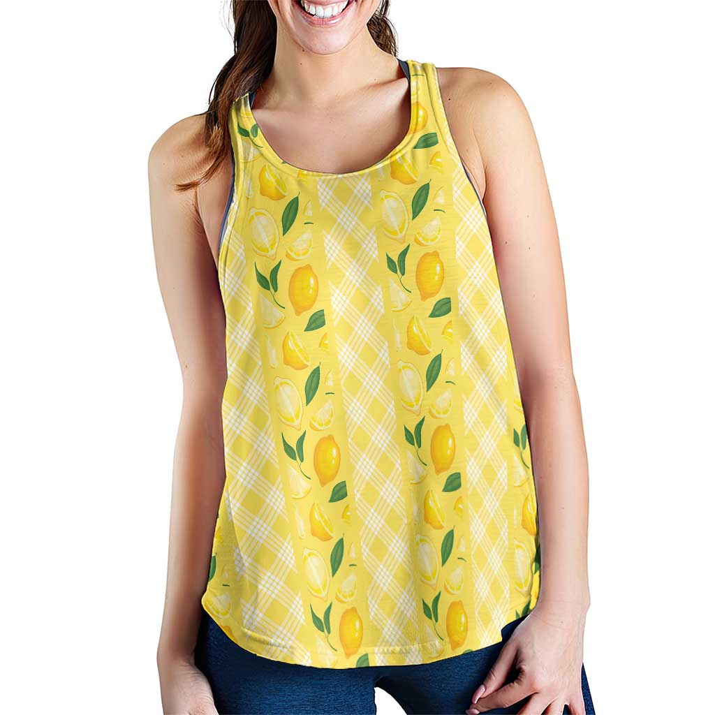 Hawaii Lemon Palaka Women Racerback Tank Striped Stylized LT01 - Polynesian Pride