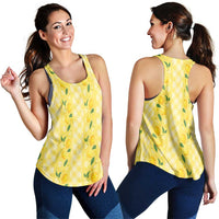 Hawaii Lemon Palaka Women Racerback Tank Striped Stylized LT01 - Polynesian Pride