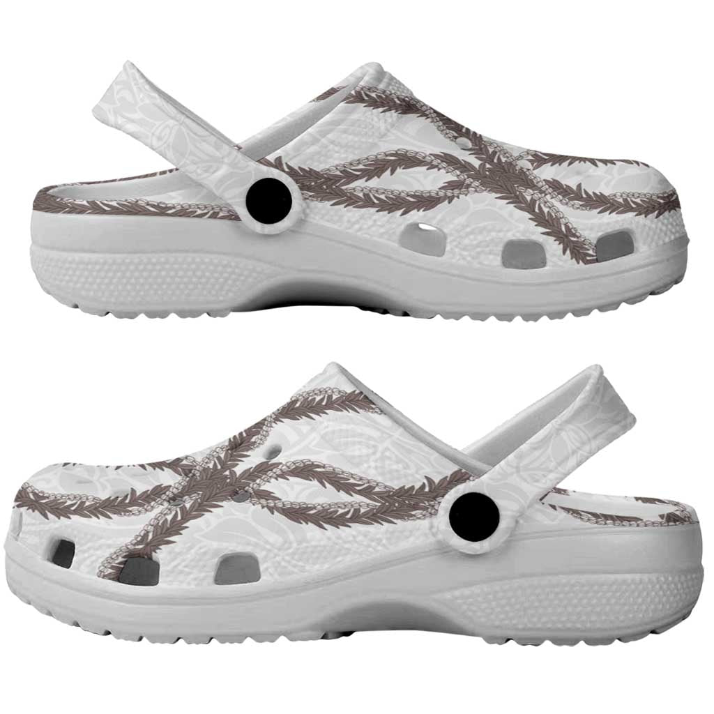 Hawaii Maile Lei Clogs Shoes Aloha The Grey Color LT03 - Polynesian Pride