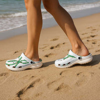 Hawaii Maile Lei Clogs Shoes Aloha White Color LT03 - Polynesian Pride