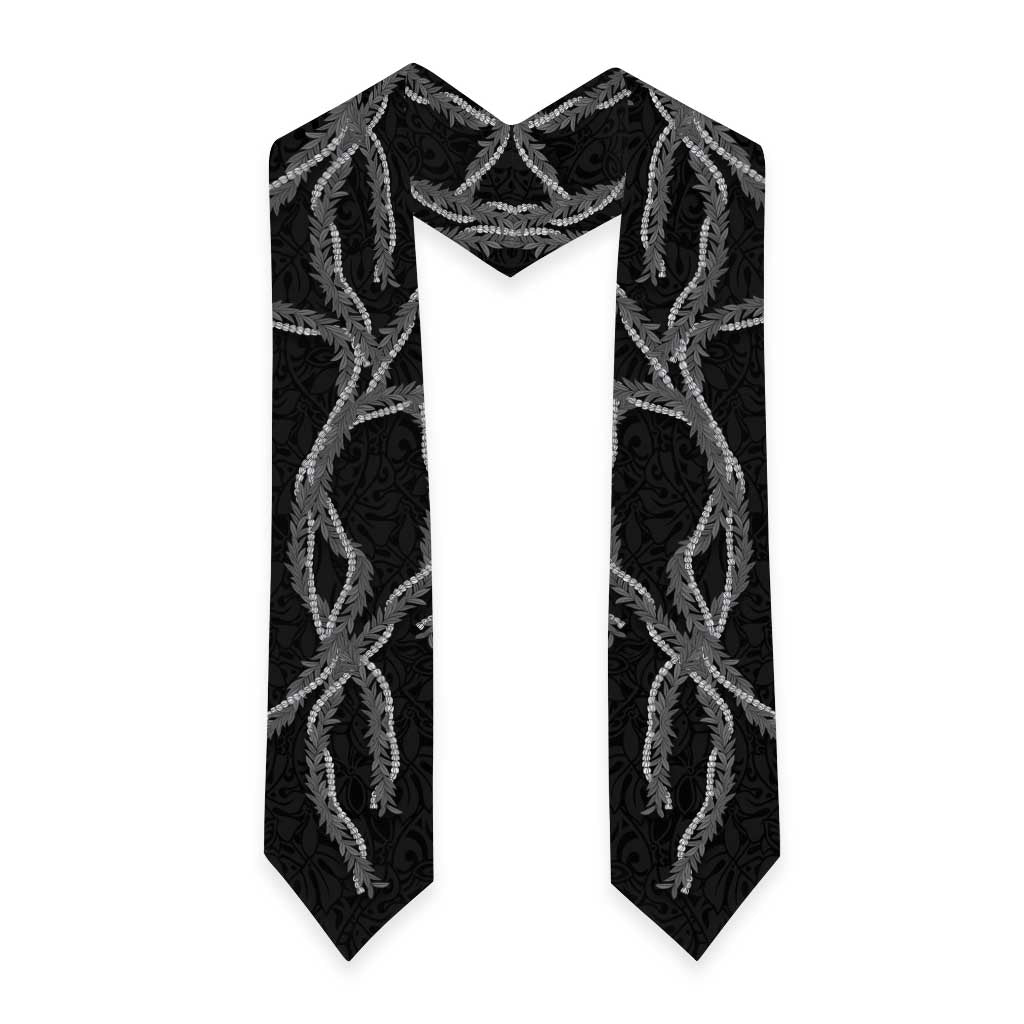 Hawaii Maile Lei Graduation Stole Aloha Grayscale Color LT03 - Polynesian Pride