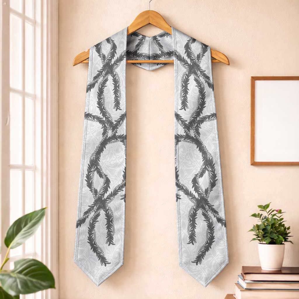 Hawaii Maile Lei Graduation Stole Aloha The Grey Color LT03 One Size Grey - Polynesian Pride