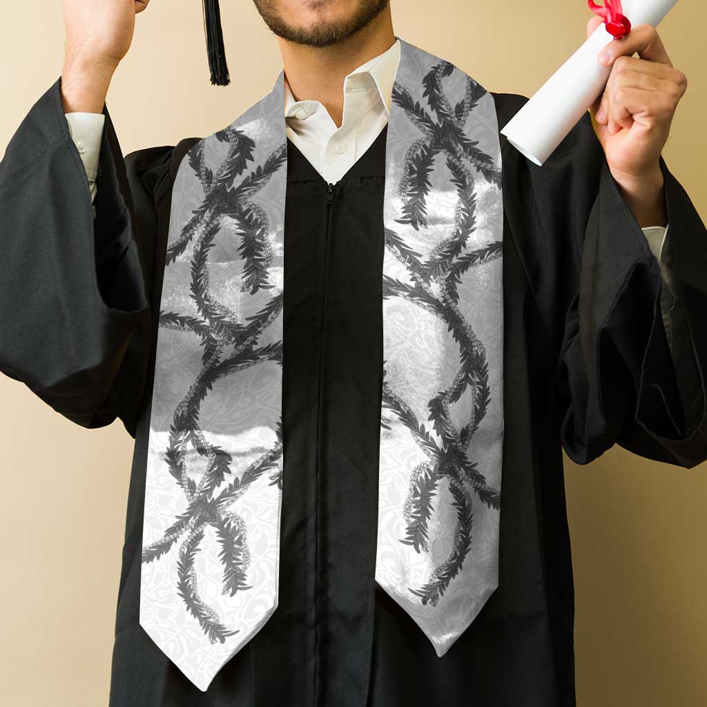 Hawaii Maile Lei Graduation Stole Aloha The Grey Color LT03 - Polynesian Pride
