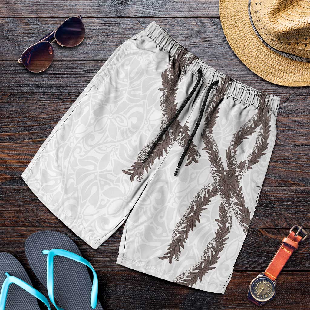 Hawaii Maile Lei Shorts for Men Aloha The Grey Color LT03 Grey - Polynesian Pride