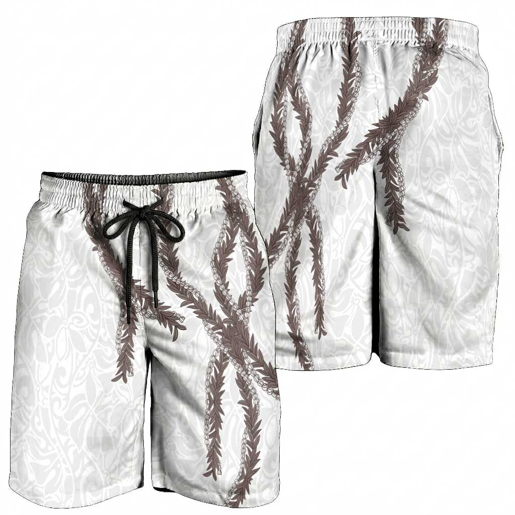 Hawaii Maile Lei Shorts for Men Aloha The Grey Color LT03 - Polynesian Pride