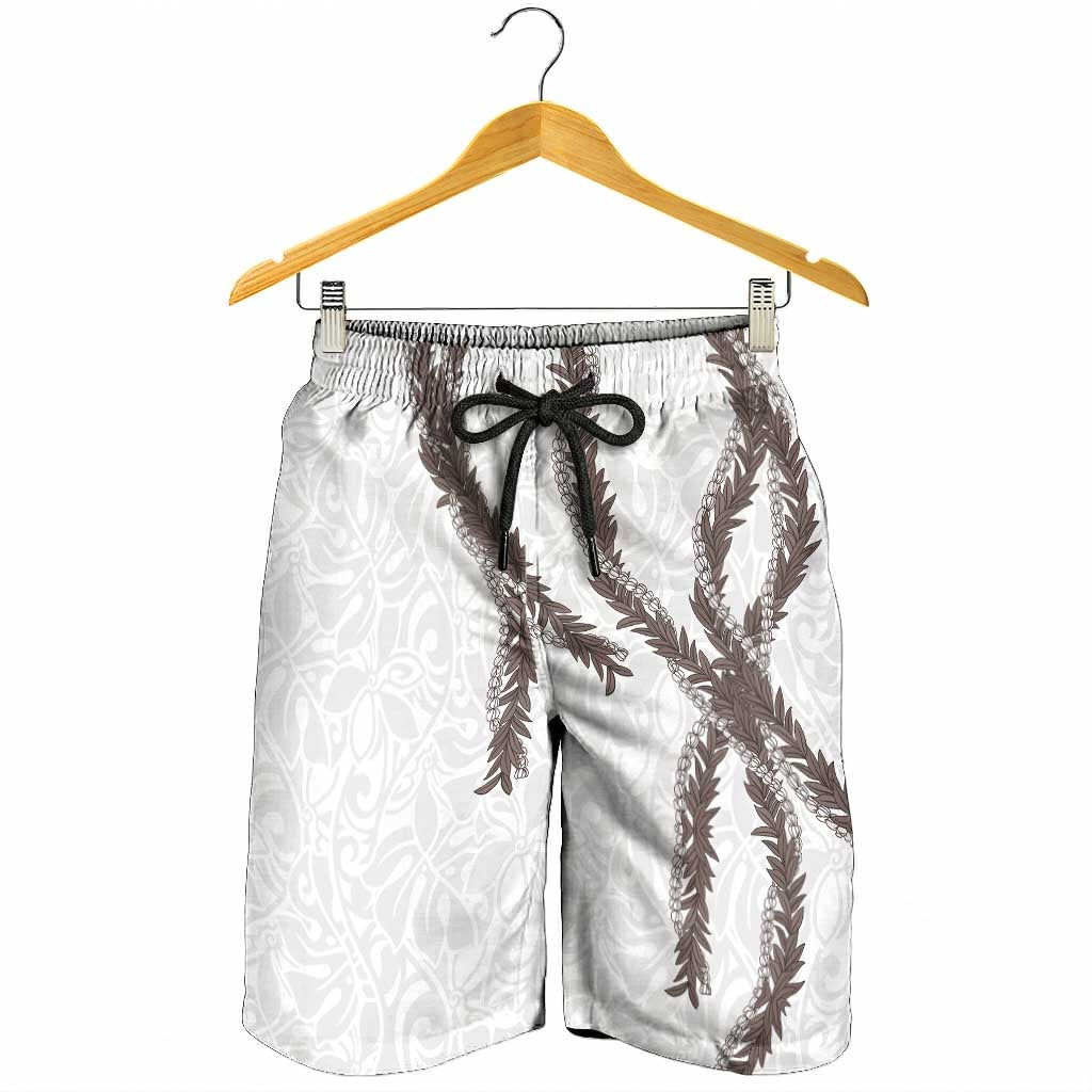 Hawaii Maile Lei Shorts for Men Aloha The Grey Color LT03 - Polynesian Pride