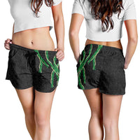 Hawaii Maile Lei Shorts for Women Aloha Black Color LT03 - Polynesian Pride
