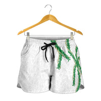 Hawaii Maile Lei Shorts for Women Aloha White Color LT03 - Polynesian Pride