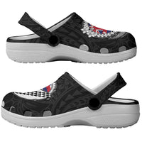Hawaii Map Flag Spirit Clogs Shoes Flag Polynesian Pattern