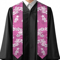 Hawaii Monstera Deliciosa Graduation Stole Pink Plumeria Polynesian Pattern LT05 - Polynesian Pride