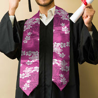 Hawaii Monstera Deliciosa Graduation Stole Pink Plumeria Polynesian Pattern LT05 - Polynesian Pride