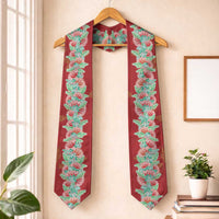 Hawaii Ohia Lehua Graduation Stole Tropical Vibes Crimson LT05 One Size Crimson - Polynesian Pride