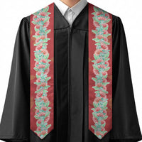Hawaii Ohia Lehua Graduation Stole Tropical Vibes Crimson LT05 - Polynesian Pride