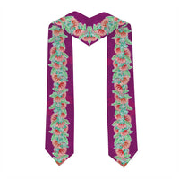 Hawaii Ohia Lehua Graduation Stole Tropical Vibes Fuchsia LT05 - Polynesian Pride
