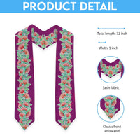Hawaii Ohia Lehua Graduation Stole Tropical Vibes Fuchsia LT05 - Polynesian Pride