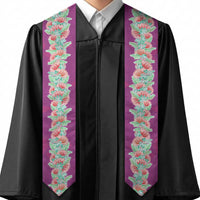 Hawaii Ohia Lehua Graduation Stole Tropical Vibes Fuchsia LT05 - Polynesian Pride