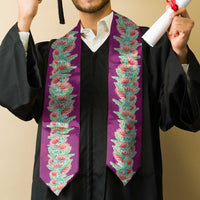 Hawaii Ohia Lehua Graduation Stole Tropical Vibes Fuchsia LT05 - Polynesian Pride