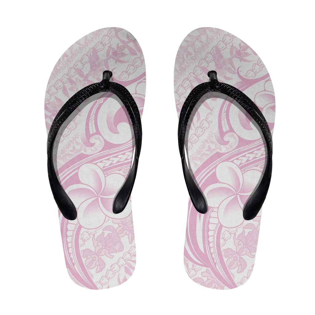 Hawaii Plumeria Lokelani Pikake Lei Flip Flops Poni Mama Polynesian Tattoo LT9 Pink - Polynesian Pride