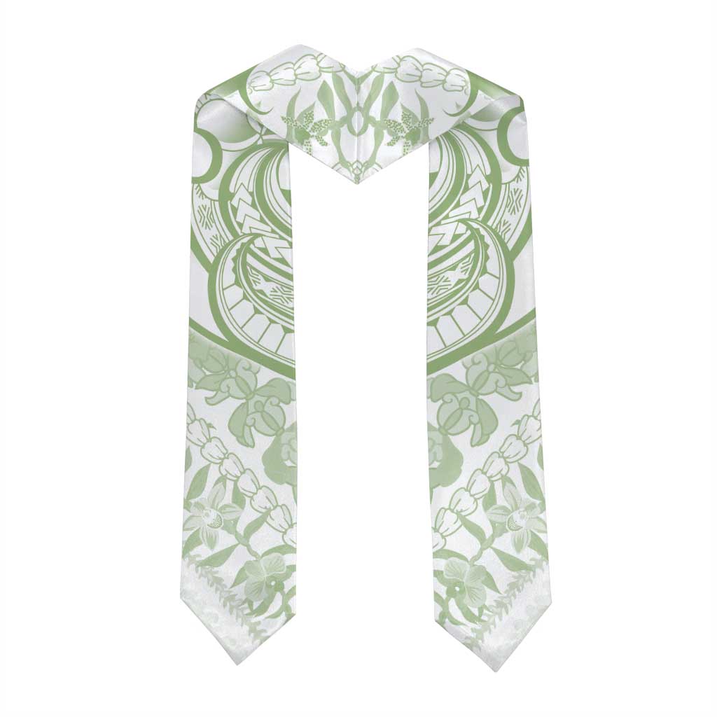Hawaii Plumeria Lokelani Pikake Lei Graduation Stole Oma'oma'o Polynesian Tattoo